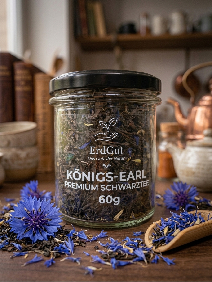 ErdGut Königs-Earl | Premium Schwarztee mit Kornblumenblüten (60g)