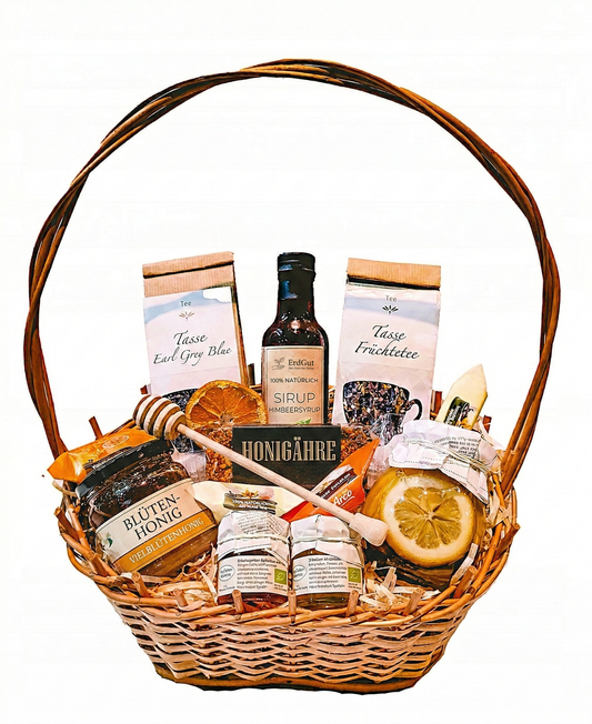 Ein mega-gesunder und großer Geschenkkorb – natürlicher Genuss