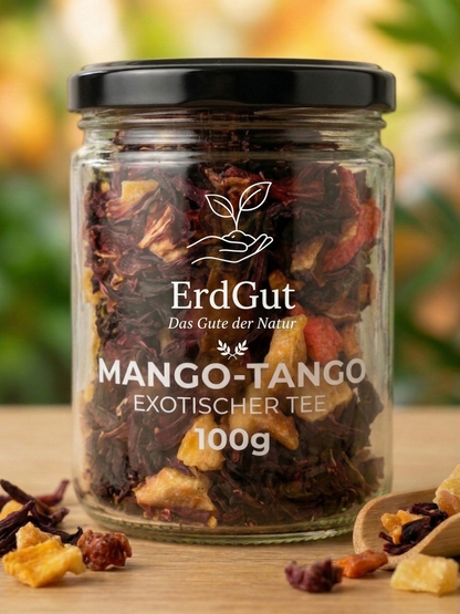 ErdGut Mango-Tango | Exotischer Früchtetee mit Mango-Stücken (100g)