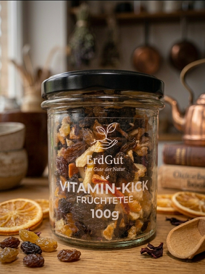 ErdGut Vitamin-Kick | Belebender Früchtetee mit Zitrusfrüchten (100g)